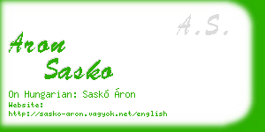 aron sasko business card