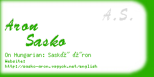 aron sasko business card